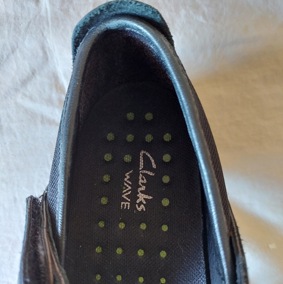 Clarks black leather walking comfort shoes size 6.5 - Picture 9 of 13
